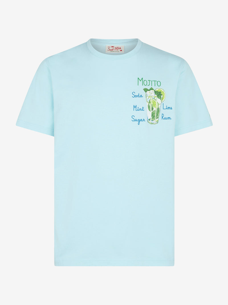 Herren-T-Shirt aus Baumwolle mit Mojito-Stickerei