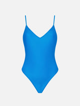 Einteiliger Damen-Badeanzug in Bluette-Optik