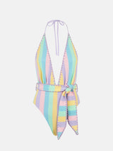 One piece swimsuit pastel crochet