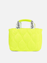 Puffer fluo yellow handbag