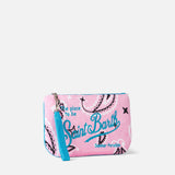 Parisienne terry pochette with paisley print