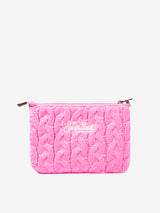 Parisienne cross-body bag with pink braided pattern