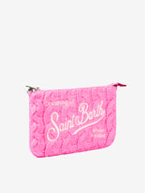 Parisienne cross-body bag with pink braided pattern
