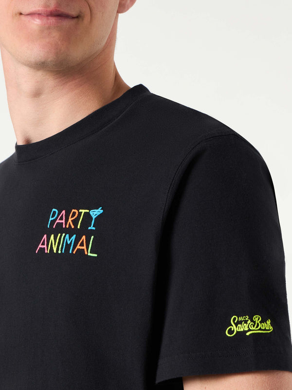 Herren-T-Shirt mit PARTY ANIMAL-Stickerei | NIKI DJ SONDEREDITION