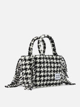 Colette blanket handbag with pied de poule print