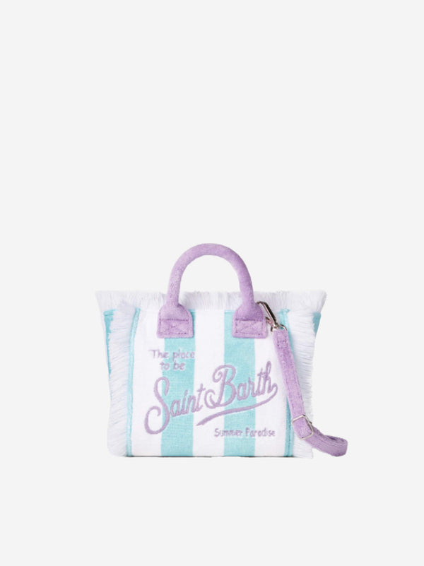 Mini Vanity striped terry handbag