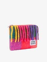 Parisienne blanket crossbody bag with brigh multicolor check