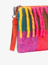Parisienne-Decken-Umhängetasche mit leuchtend mehrfarbigem Karomuster