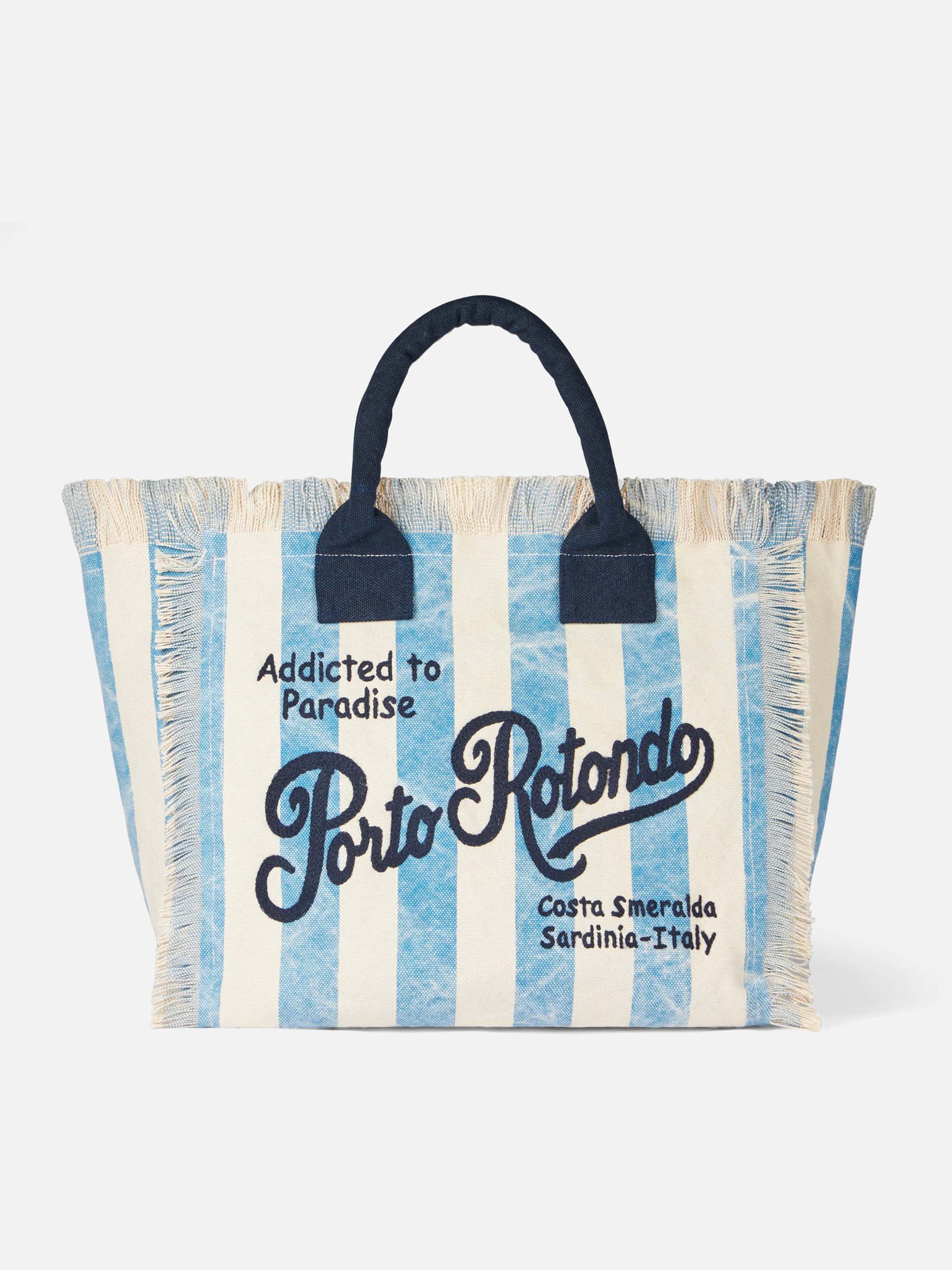Vanity canvas shoulder bag with Porto Rotondo print – MC2 Saint Barth