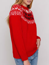 Maglione natalizio donna rosso stampa I'm not Santa blu - XMAS Collection