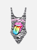 Zebra one piece Rolling Stones print | The Rolling Stones Special Edition