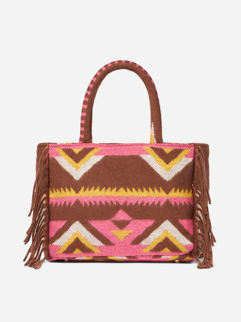 Colette blanket handbag with ethnic print