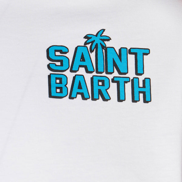 T-shirt da bambino in cotone con stampa St. Barth Happy Days