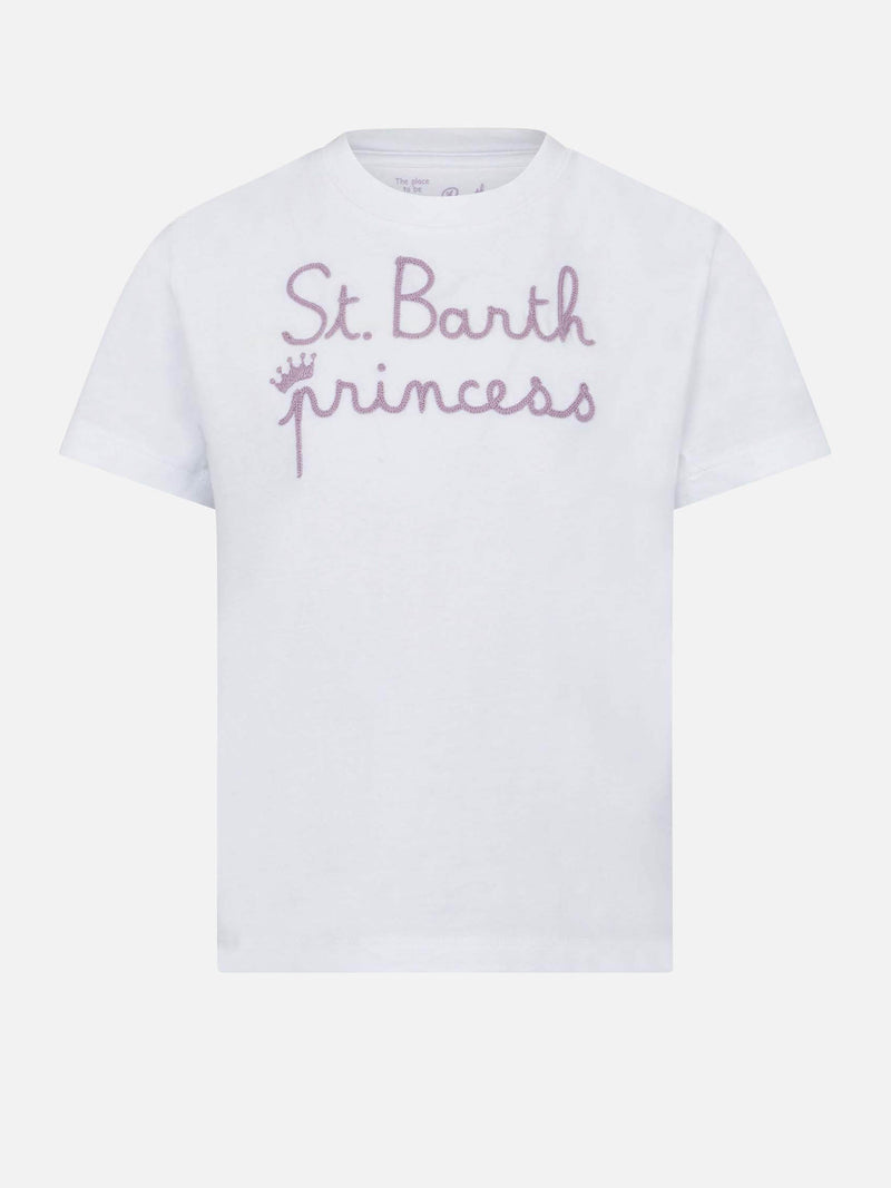 Saint Barth  princess embroided girl's  t-shirt