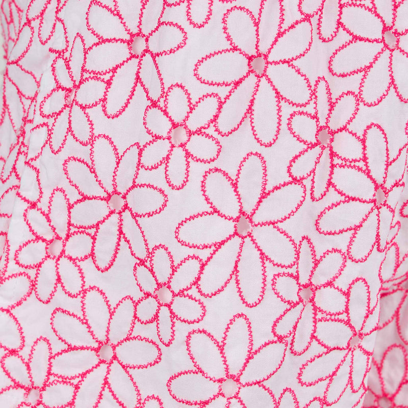 Baumwollshorts für Mädchen mit Gänseblümchen-Stickerei