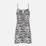 Zebra print short dress