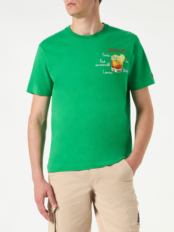 Man cotton t-shirt with Sbagliato embroidery
