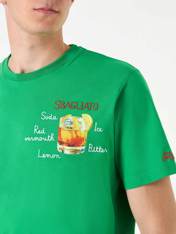 T-shirt da uomo in cotone con ricamo Sbagliato