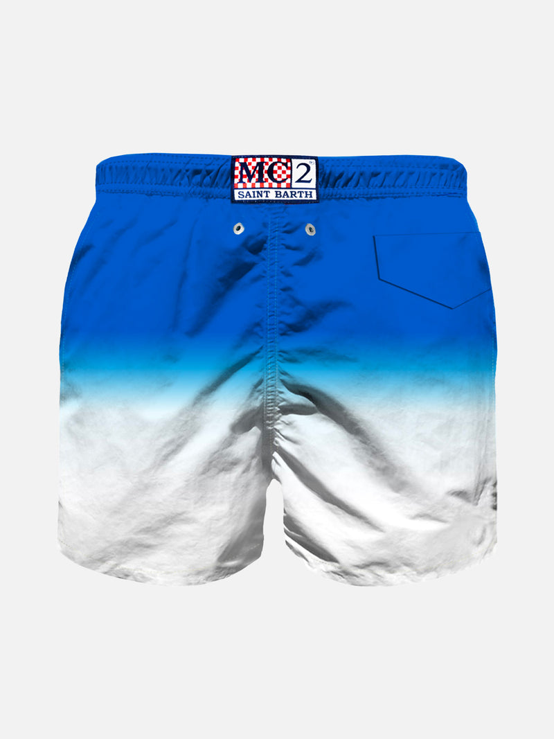 Boy swim shorts with color shade effect