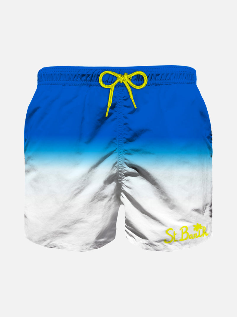 Boy swim shorts with color shade effect