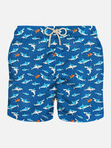 Man swim shorts with shark print