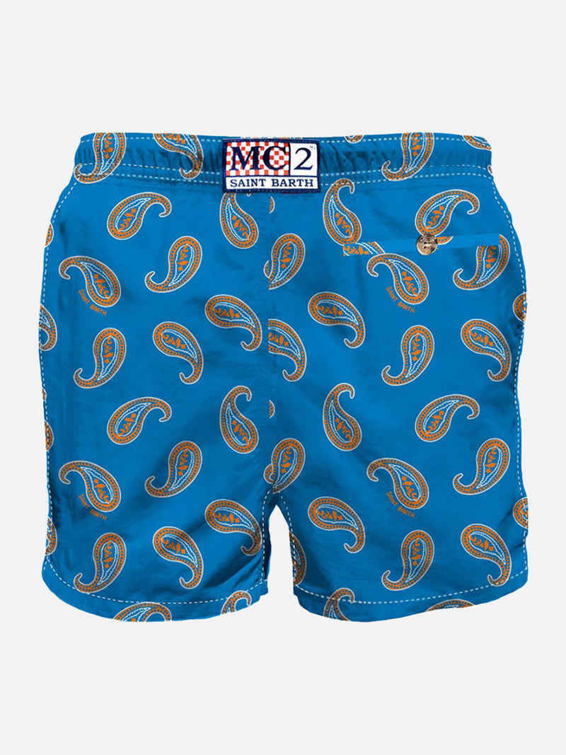 Man swim shorts with paisley print