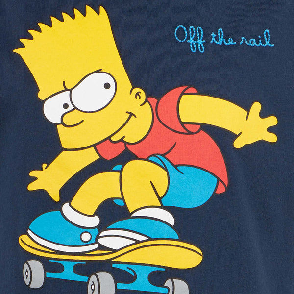 T-shirt da bambino in cotone pesante con stampa Bart skate | EDIZIONE SPECIALE I SIMPSON