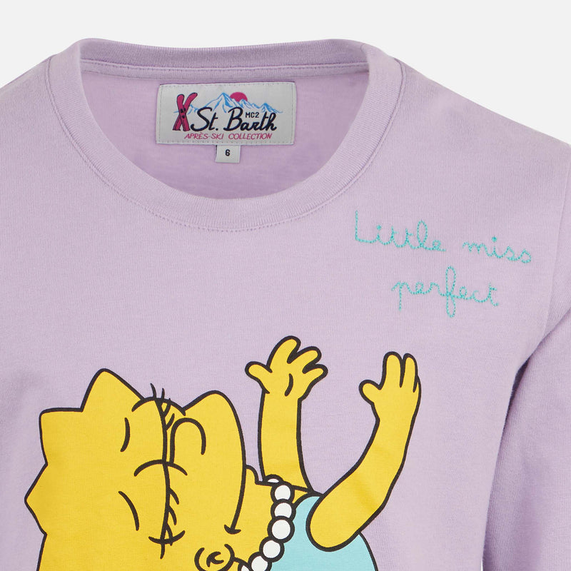 Mädchen-T-Shirt aus schwerer Baumwolle mit Lisa-Simpson-Aufdruck | DIE SIMPSON-SONDERAUSGABE