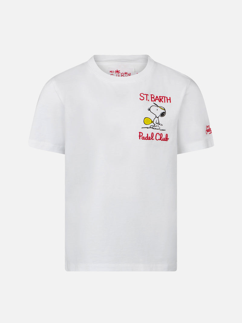 Boy cotton t-shirt with Snoopy and St. Barth Padel Club print | SNOOPY - PEANUTS™ SPECIAL EDITION