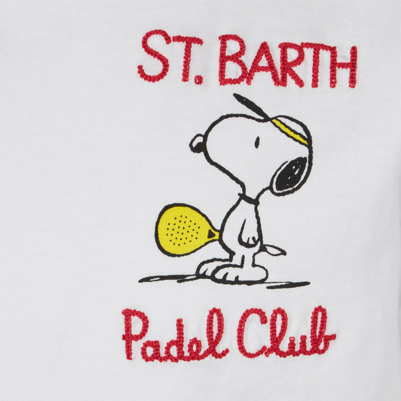 T-shirt da bambino in cotone con stampa Snoopy e St. Barth Padel Club | SNOOPY - EDIZIONE SPECIALE PEANUTS™