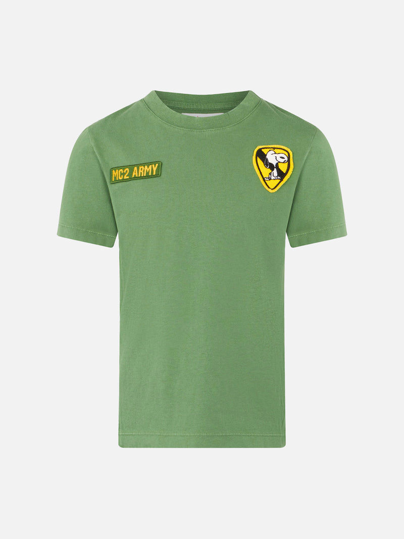 T-shirt bambino verde militare con stampa Snoopy | SNOOPY - EDIZIONE SPECIALE PEANUTS™