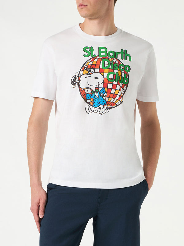 Man cotton t-shirt with St. Barth Disco Club and Snoopy print | SNOOPY - PEANUTS™ SPECIAL EDITION