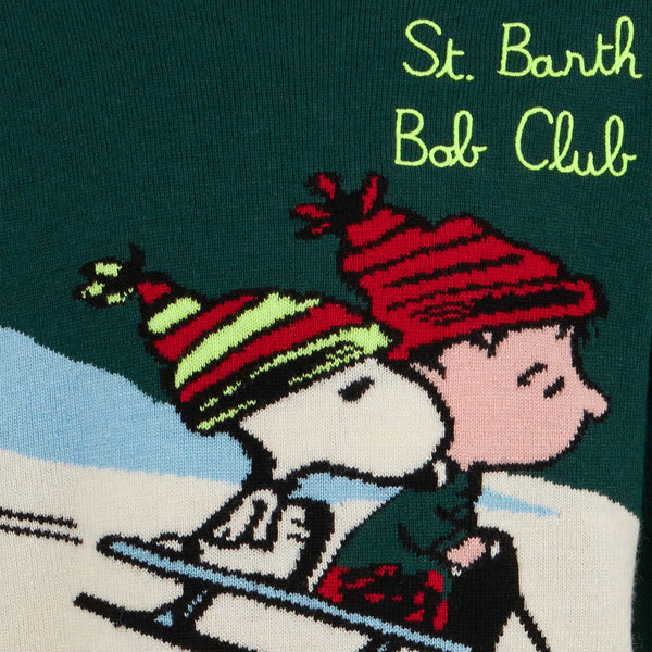 Maglia da bambino girocollo con stampa Snoopy e ricamo St. Barth Bob Club| SNOOPY - EDIZIONE SPECIALE PEANUTS™