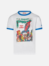 Kinder-T-Shirt aus weißer Baumwolle mit Spiderman-Aufdruck auf der Vorderseite | MARVEL-SONDERAUSGABE