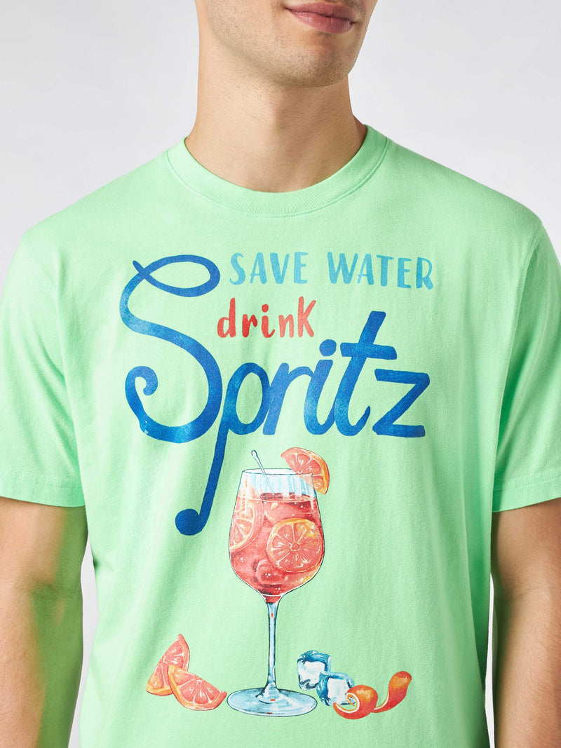 T-shirt da uomo in cotone con stampa Spritz