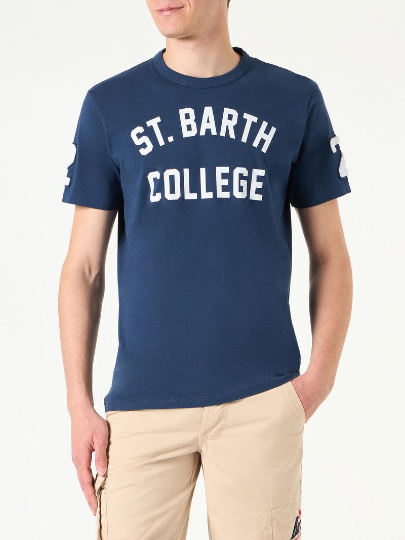 Baumwoll-T-Shirt für Herren mit St. Barth College-Schriftzug
