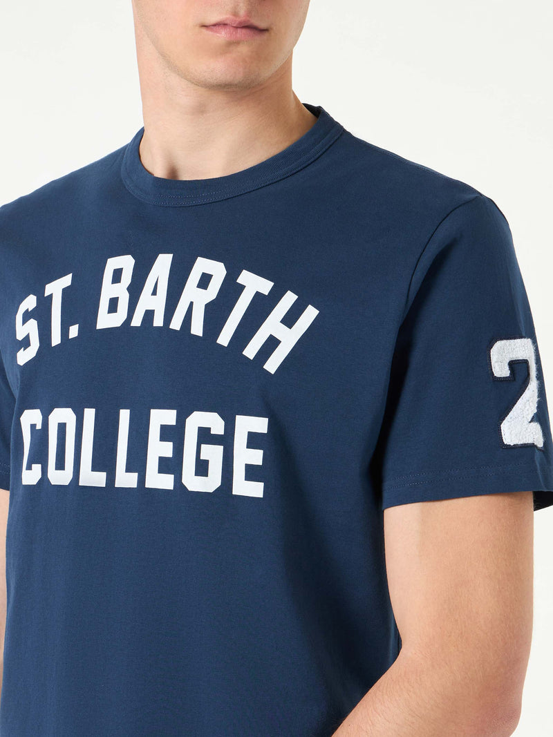 Baumwoll-T-Shirt für Herren mit St. Barth College-Schriftzug