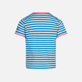 Girl t-shirt with stripes and embroidery