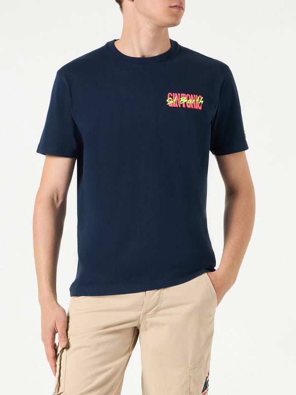 Man cotton t-shirt with Gin Tonic in St. Barth print