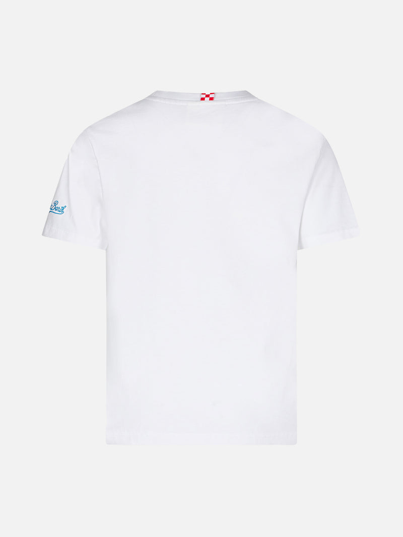 Boy cotton t-shirt with St. Barth Padel Club print