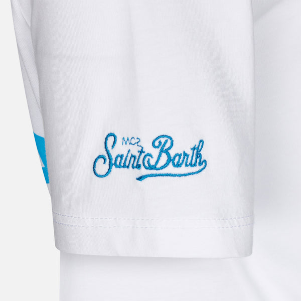 T-shirt da bambino in cotone con stampa St. Barth Padel Club