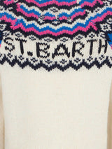 Girl sweater with nordic jacquard pattern