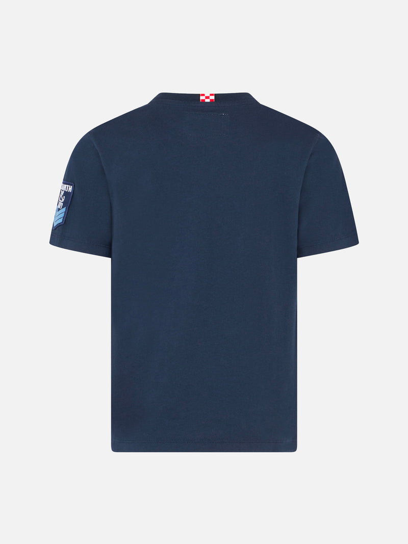 T-shirt blu da bambino Saint Barth Navy