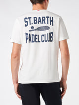 T-shirt da uomo in cotone pesante con stampa Padel