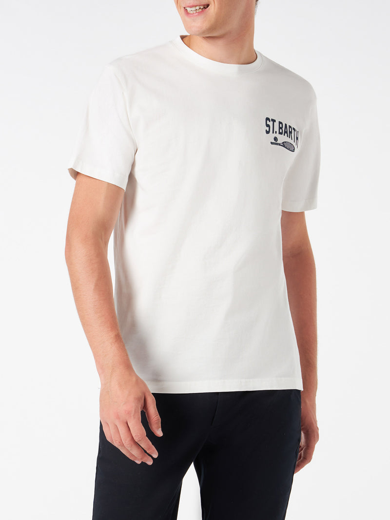 Man heavy cotton t-shirt with Padel print