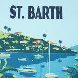 Boy cotton t-shirt with St. Barth postcard print
