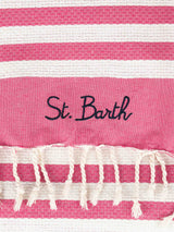 Classic honeycomb fouta towel with striped print