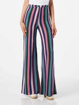 Multicolor knitted palazzo pants