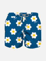 Boy swim shorts with daisy print