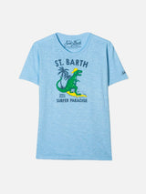 T-shirt da bambino Dinosauro surfista